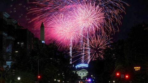 Espect�culo de fuegos artificiales en la Casa Blanca