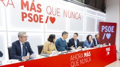 Imagen de la reuni�n de la ejecutiva socialista en la sede del PSOE en Ferraz, el pasado lunes.