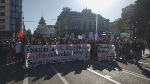 Huelga general estudiantil, convocada por el Sindicato de 
Estudiantes y Libres y Combativas, contra el machismo en las aulas