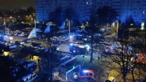 Imagen del incendio distribuida por el Gobierno franc�s