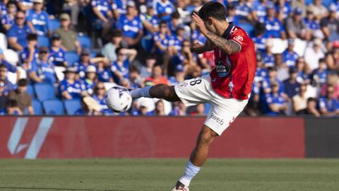 El jugador del Celta Miguel Rom�n, en un partido de la presente temporada.