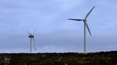 Aerogeneradores de un parque e�lico gallego