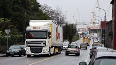 Vial de acceso a los muelles de la Autoridad Portuaria de Vilagarc�a de Arousa