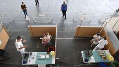 Vacunaci�n en el recinto ferial de Pontevedra con Pfizer