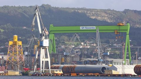 Monopilote en las instalaciones de Navantia Fene, en una foto de archivo