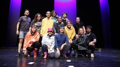 Fina Calleja e os membros de Cordelia antes da estrea na Miteu
