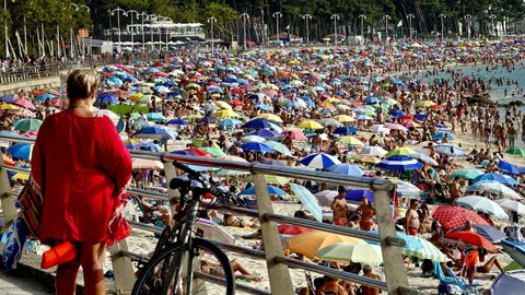 La playa de Samil, el pasado martes.