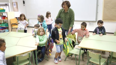 Inicio del curso escolar en el CEIP Lpez Ferreiro de Santiago