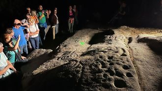 A sa�da nocturna realizada polos petr�glifos de Vimianzo.