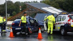 Accidente en la N-VI, a la altura de Jardiland