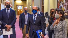 Baltar acudi� a la llamada del Parlamento de Galicia para explicar los presupuestos de la Diputaci�n.