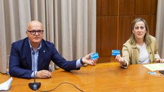 Jos� Manuel Baltar y Ethel V�zquez, tras la reuni�n de este jueves