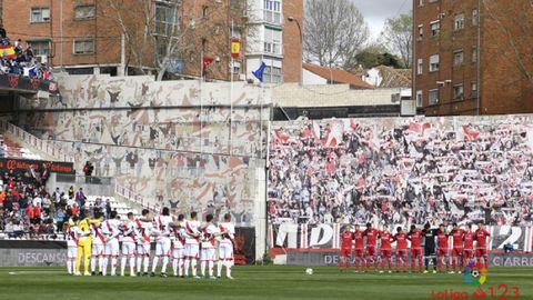 Rayo y Zaragoza antes del encuentro de la ltima jornada