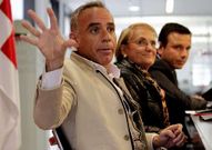 Joaqu�n Torres y Carmen Colmeiro, en la presentaci�n del dise�o
