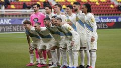 El once inicial del Deportivo en su visita al Andorra.