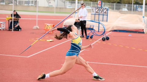 Lara Iglesias, durante uno de sus lanzamientos.