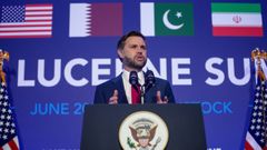 El vicepresidente de EE.UU., J. D. Vance, tras la reuni�n en B�rgenstock, Suiza.