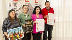 Louz&aacute;n, Lado, Lamela e Casti&ntilde;eira, na presentaci&oacute;n este venres 