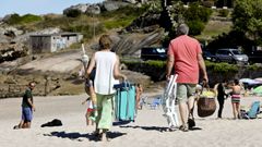 Playa de Mendui�a, en Cangas