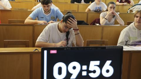 Examen de selectividad en Santiago la pasada semana