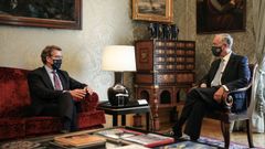 Feijoo y Rebelo de Sousa reunidos en el Palacio de Bel�m, en Lisboa
