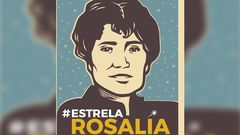 Cartel da campa�a a prol de bautizar unha estrela co nome de Rosal�a