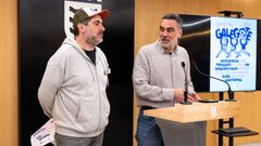 Marcos Rivas y el concejal de Cultura de Pontevedra, Demetrio G�mez, presentaron este mi�rcoles el cartel del Galegote