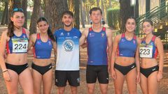 Irene Figueiro, Paula Dios, Alexis Migu�ns, Pedro Vidal, Alexandra Sampedro, Emma Dios, en O Pereiro do Aguiar.