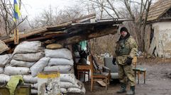 Puesto de control del ej�rcito ucraniano en Donetsk