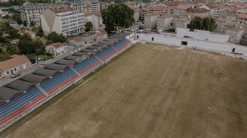 Obras en el Estadio de O Couto.Los trabajos avanzan en la segunda fase de la reforma