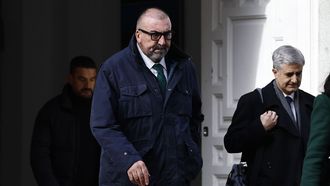 Koldo Garc�a, exasesor del exministro Jos� Luis �balos, tras declarar en el Tribunal Supremo ante el juez.