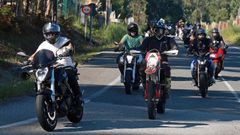 Los motoristas realizaron una ruta por la comarca