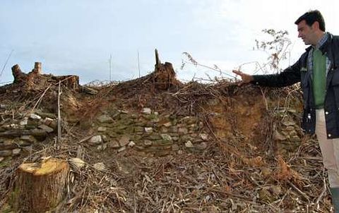 En el yacimiento, ya inventariado, se conservan muros de piedra de distinta altura.