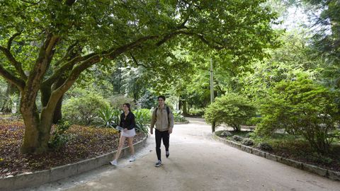 Inauguraci�n de la rehabilitaci�n del parque jard�n y la carballeira de Caldas de Reis