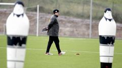 Bielsa, en el entrenamiento del Athletic