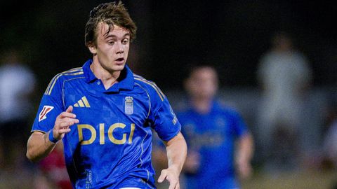 Yayo, durante el amistoso entre el Real Oviedo y el Getafe