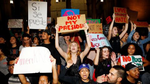 La repulsa por la victoria de Trump est� siendo especialmente intensa en California. 