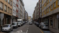 La calle R�o Anll�ns, de Carballo, en una foto de archivo.
