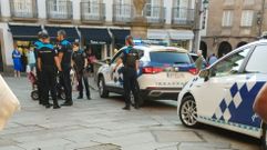 El último de los altercados registrado en la plaza de O Toural, esta misma semana