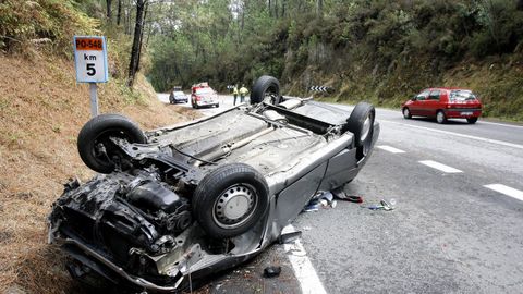 Uno de los accidentes registrados en el Alto de Cordeiro.