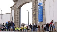 Piquetes informativos de la huelga del metal en la puerta de Navantia