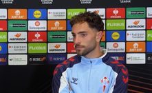 El jugador del Celta Javi Rueda, tras el partido ante la Juventus.