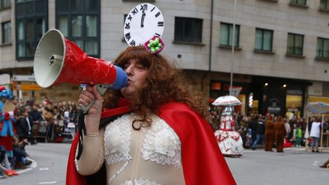 Rafa Crdoba, caracterizado de Cristina Pedroche, en el carnaval del ao 2018.