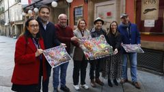 Sabela Gago, Javier Rodr�guez Rajo, C�sar Fernandez, Olga Moj�n, Fernado Dacosta, Sandra Quintas y Jos� Luis Troiti�a, en la presentaci�n de la Miteu 2026