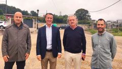 Vicente Gonz�lez, Francisco Ramos, Juan Manuel Rey y Jacobo P�rez presentan el soterramiento de la l�nea de alta tensi�n del casco urbano de Caldas
