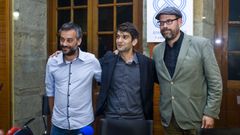 Los alcaldes en funciones de A Coru�a, Ferrol y Santiago