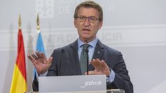 Alberto N��ez Feijoo, tras el Consello de la Xunta, en una imagen de archivo