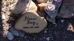 Piedra cerca de la casa de Nancy Guthrie en la que piden rezar por ella