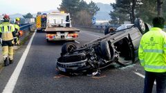 Accidente mortal en la A 55 en�O Porri�o