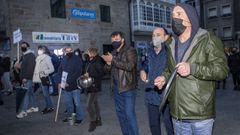 Hosteleros de Rianxo y Boiro se manifestaron en la localidad rianxeira